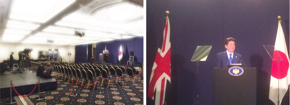 今回の一番の山場　総理の内外会見